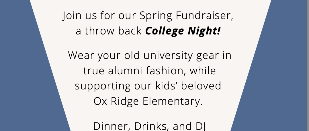 2025 Ox Ridge Spring Fundraiser – Saturday, March 22